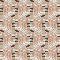 abstrakt linjär sömlös mönster. översikt vågor bricka ändlös tapet. årgång linje prydnad. vektor