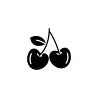 körsbär frukt logotyp design vektor