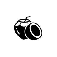 kokos frukt ikon design vektor