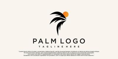 Palm-Logo-Sammlung mit kreativem Elementkonzept Premium-Vektor Premium-Vektor vektor