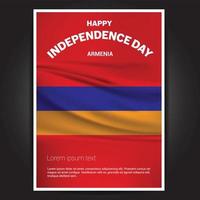 Happy Independence Day Design Kartenvektor mit Flaggen vektor