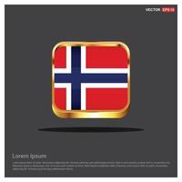 Norge flagga design vektor