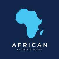 abstraktes kartenlogo-schablonendesign des afrikanischen kontinents, afrika reisen und touren. mit Vektor-Design-Konzept. vektor