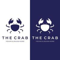 krabba eller skaldjur abstrakt logotyp mall design för företag, restaurang och affär. vektor