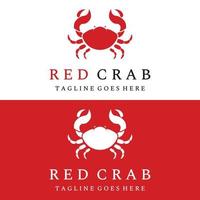 krabben- oder meeresfrüchte-abstraktes logo-schablonendesign für geschäft, restaurant und geschäft. vektor