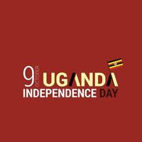 Uganda-Unabhängigkeitstag-Designvektor vektor