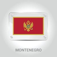 monte flagga design vektor