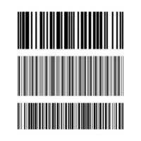 Satz Vektorbarcodes lokalisiert auf weißem Hintergrund. Vektor Stock Illustration.