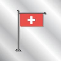 Illustration der Flaggenvorlage der Schweiz