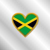 illustration av jamaica flagga mall vektor