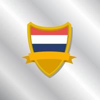 illustration av nederländerna flagga mall vektor