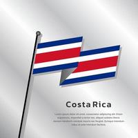 Illustration der Flaggenvorlage von Costa Rica vektor