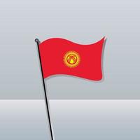Illustration der kirgisischen Flaggenvorlage vektor