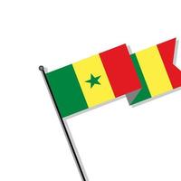 Illustration der Senegal-Flaggenvorlage vektor