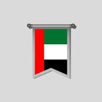 illustration av arab emirates flagga mall vektor