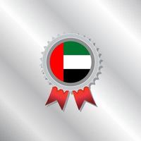 illustration av arab emirates flagga mall vektor