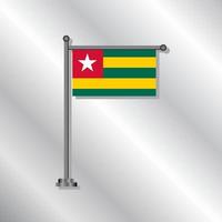 Illustration der Togo-Flaggenvorlage vektor