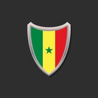 Illustration der Senegal-Flaggenvorlage vektor