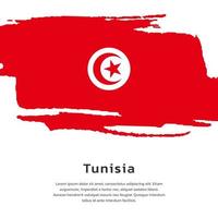 illustration av tunisien flagga mall vektor