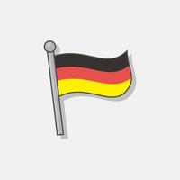 illustration av Tyskland flagga mall vektor