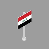 illustration der irak-flaggenvorlage vektor