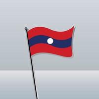 illustration der laos-flaggenschablone vektor