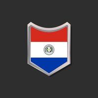 illustration av paraguay flagga mall vektor