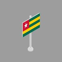 Illustration der Togo-Flaggenvorlage vektor