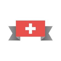 Illustration der Flaggenvorlage der Schweiz