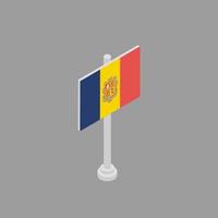 Illustration der Andorra-Flaggenvorlage vektor