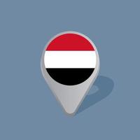 Illustration der Jemen-Flaggenvorlage vektor