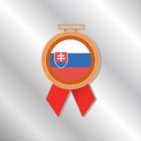 Illustration der slowakischen Flaggenvorlage vektor