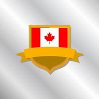 illustration av kanada flagga mall vektor