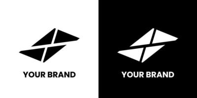 modern kreativ aning logotyp x minimalistisk. logotyp aning vektor design