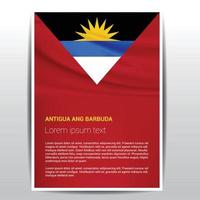 antigua ang barbuda flagga design vektor
