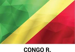 kongo flag design vektor