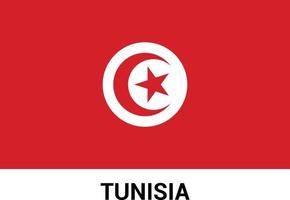 Tunesien-Flaggen entwerfen Kartenvektor vektor