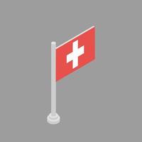 Illustration der Flaggenvorlage der Schweiz vektor