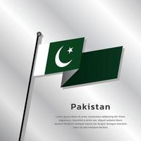 illustration av pakistan flagga mall vektor