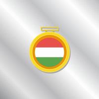 Illustration der ungarischen Flaggenvorlage vektor