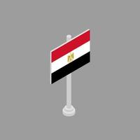 illustration av egypten flagga mall vektor
