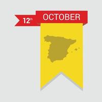 Spanien oberoende dag design kort vektor