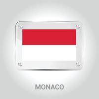 Monaco flaggor design vektor