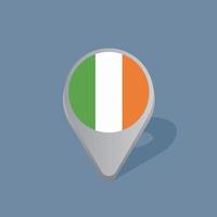 illustration av irland flagga mall vektor