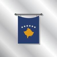 Illustration der Kosovo-Flaggenvorlage vektor