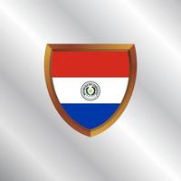 illustration av paraguay flagga mall vektor