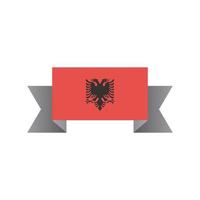 illustration av albania flagga mall vektor