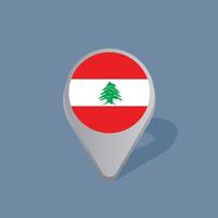 illustration av libanon flagga mall vektor