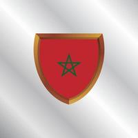 illustration av marocko flagga mall vektor