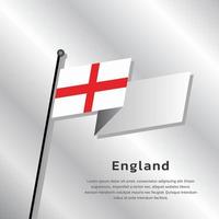 illustration av England flagga mall vektor